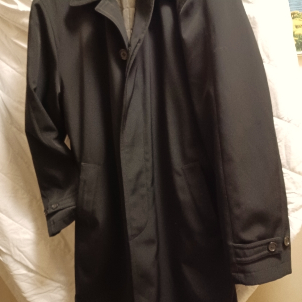 Black dress coat, formal and sporty.  Like New.